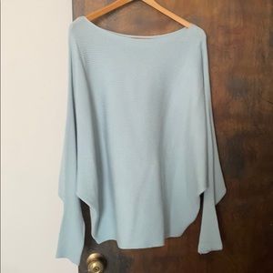 Mint aqua dolman sleeve soft boatneck sweater